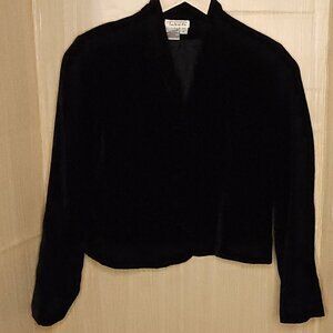 Talbots Vintage Black Velvet Blazer 10